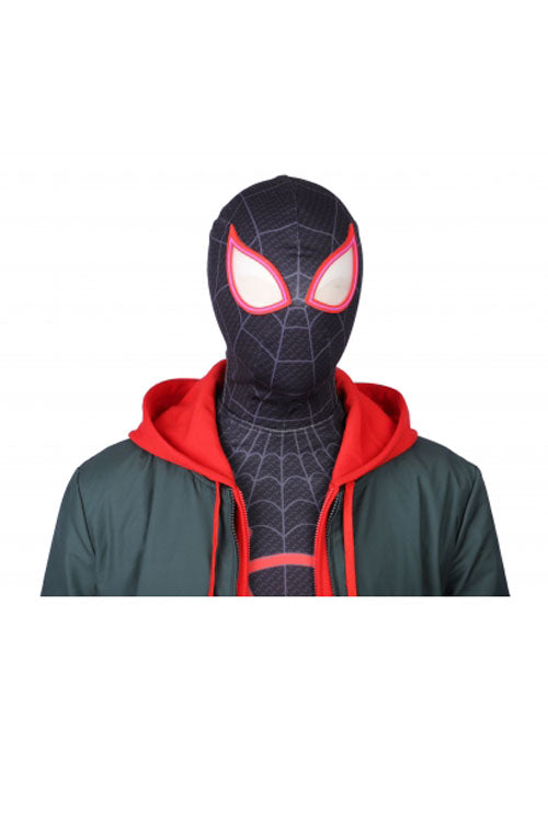 Spider-Man Into The Spider-Verse Spider-Man Miles Morales Black Male Version Halloween Cosplay Costume Bodysuit