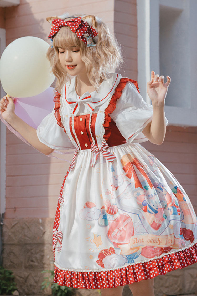 Candy Gift Polka Point Print Princess Sweet Lolita JSK Dress