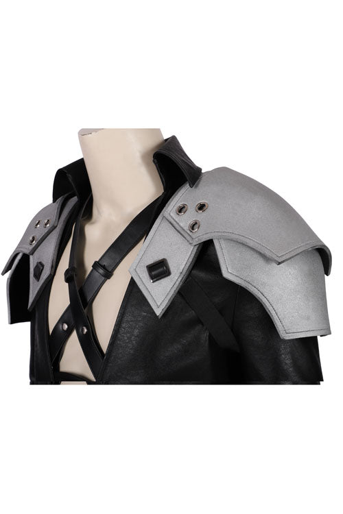 Final Fantasy VII Remake Sephiroth Black Windbreaker Suit Halloween Cosplay Costume Full Set