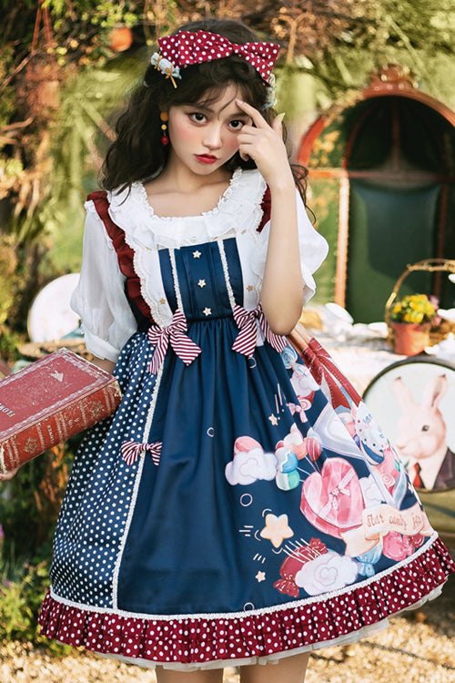 Candy Jar Print Ruffled Sweet Lolita JSK Dress
