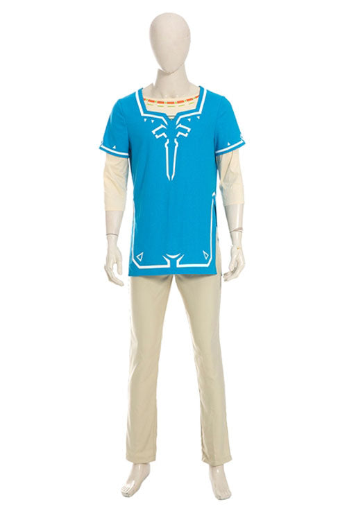 ゼルダの伝説リンクブルーチャンピオンのチュニックスーツハロウィンコスプレ衣装フルセット