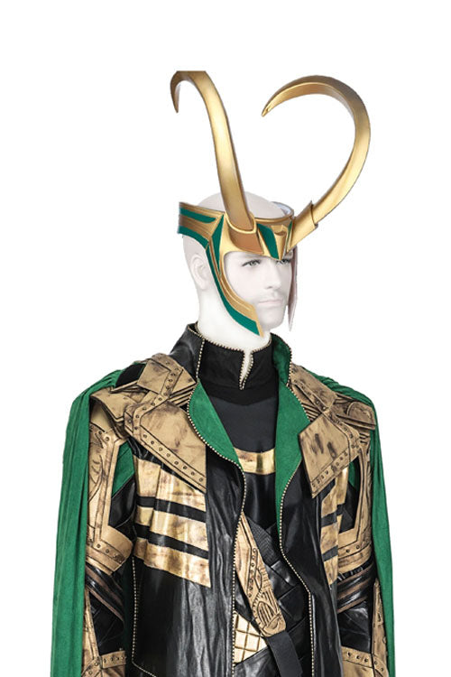 TV Drama Loki Armor Battle Suit Upgrade Version Halloween Cosplay Costume Accessories Golden Helmet