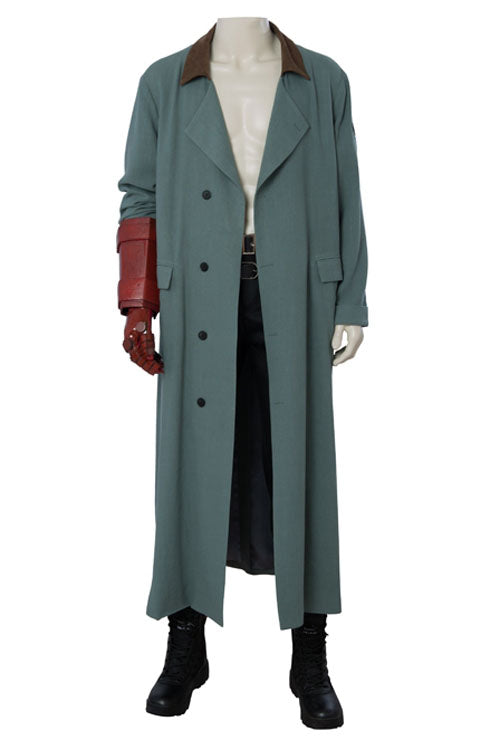 Hellboy Rise Of The Blood Queen Hellboy Anung Un Rama Halloween Green Coat Cosplay Costume Full Set