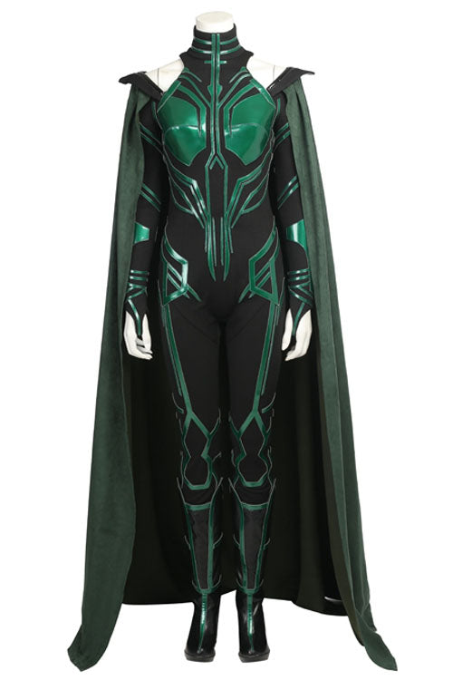 Thor Ragnarok Death Goddess Hela Style A Green/Black Halloween Cosplay Costume Full Set