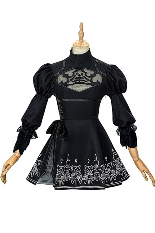 NieR Automata YoRHa No. 2 Type B Black Dress Halloween Cosplay Costume Full Set