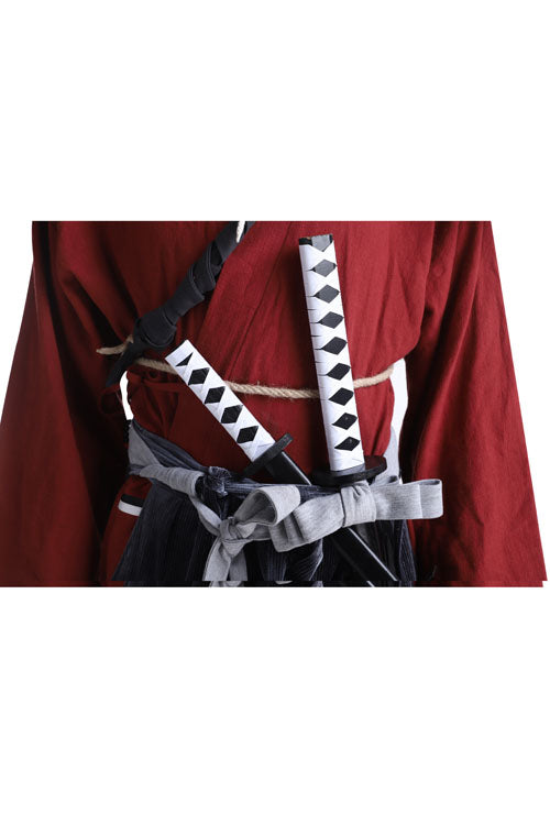 Ghost Of Tsushima Jin Sakai Red Samurai Suit Halloween Cosplay Costume Full Set