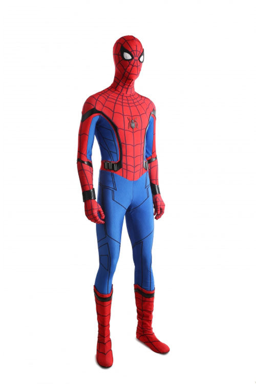 Spider-Man Homecoming Spider-Man Peter Parker Red Bodysuit  Halloween Cosplay Costume Full Set