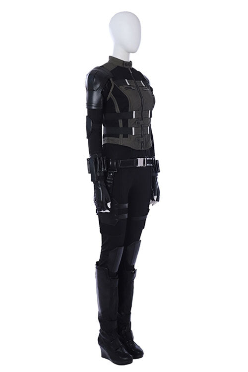 Avengers Infinity War Black Widow Army Green Version Battle Suit Halloween Cosplay Costume Full Set
