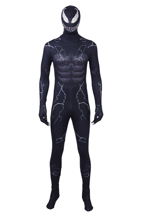 Venom Black Bodysuit Halloween Cosplay Costume Full Set
