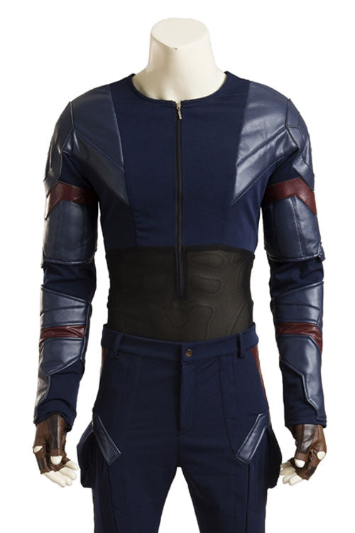 Captain America Civil War Captain America Cosplay Costume Upgraded Version Blue Base Top
