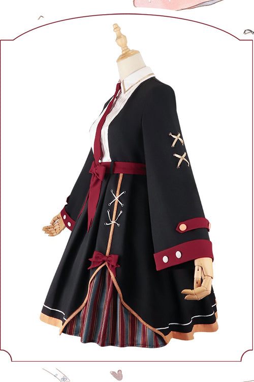 Black High Waist Magic Sweet Lolita OP Dress With Cloak