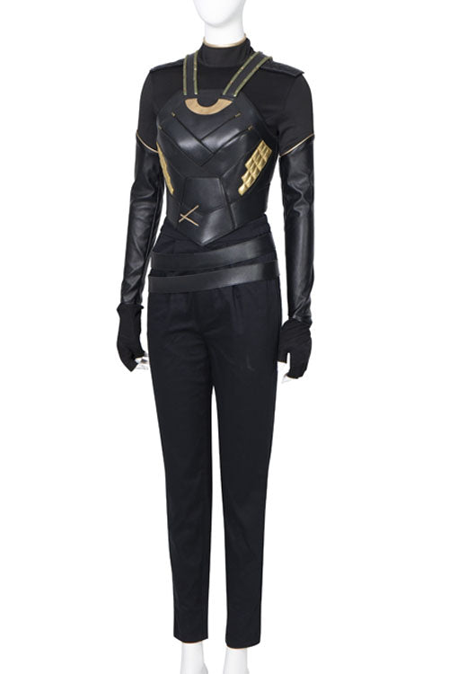 TV Drama Loki Female Loki Sylvie Lushton Halloween Upgraded Version Cloak Cosplay Costume Accessories Black Waist Belts