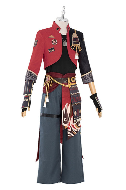 Genshin Impact Thoma Red Game Halloween Cosplay Costume Full Set