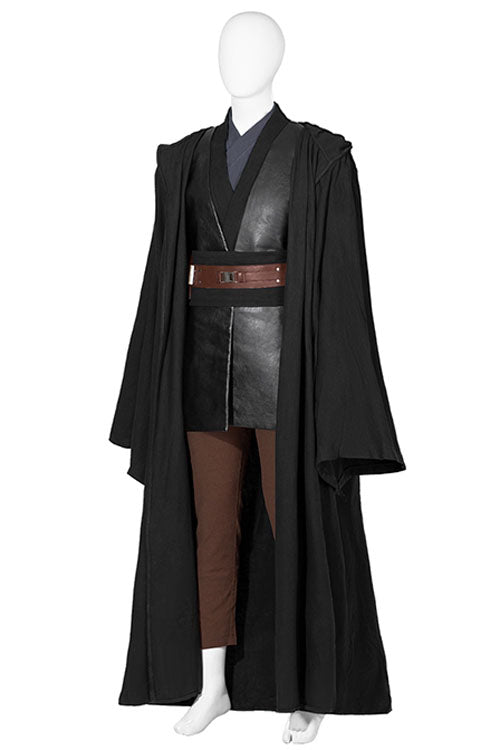 TV Drama Obi-Wan Kenobi Anakin Skywalker Black Outfit Halloween Cosplay Costume Black Cloak