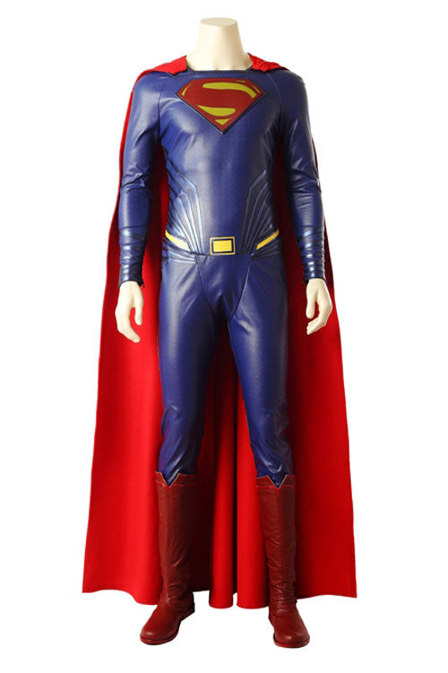 ジャスティス リーグ スーパーマン クラーク ケント ブルー バトルスーツ ハロウィン ボディスーツ コスプレ衣装 フルセット