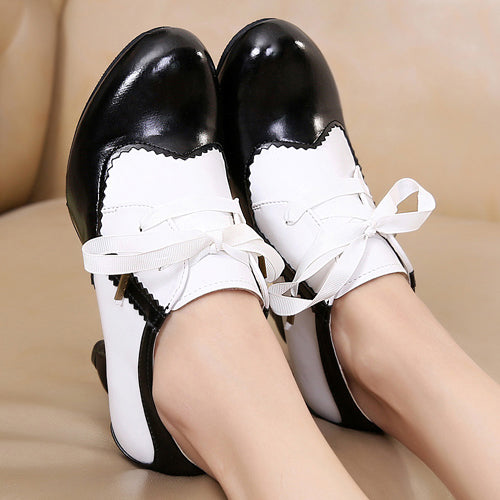 Table Leg Shaped Heel Silk Ribbon Retro Classic Lolita Shoes