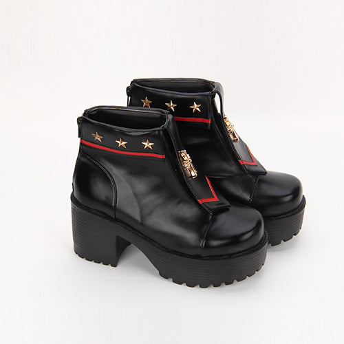 Navy Style Cross Decoration High Heel Sweet Lolita Boots