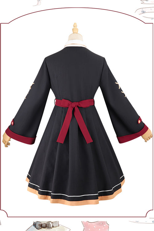 Black High Waist Magic Sweet Lolita OP Dress With Cloak