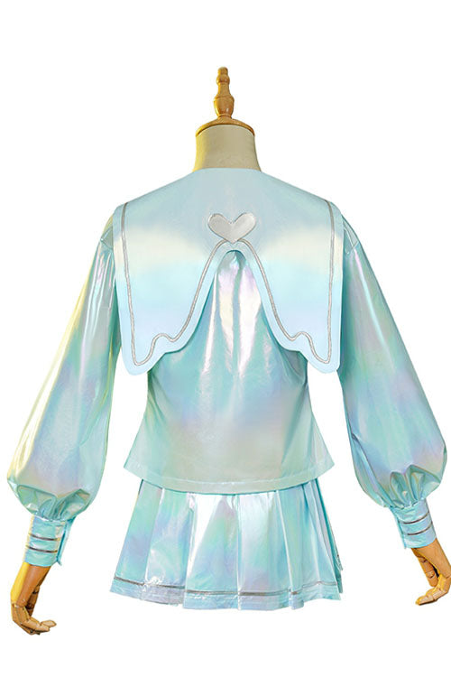 Game Needy Girl Overdose OMGkawaiiAngel-chan Light Blue Suit Halloween Cosplay Costume Full Set