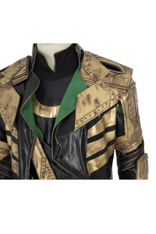 TV Drama Loki Armor Battle Suit Upgrade Version Halloween Cosplay Costume Black Vest