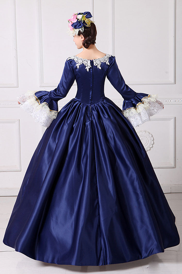 Hime Sleeves High Waisted Square Collar Embroidery Flower Print Victorian Lolita Prom Dress
