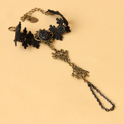 Black Romantic Retro Lace Gothic Lolita Bracelet