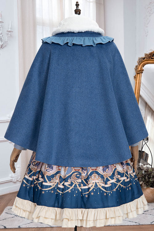 Blue Explore The Stars Ruffled Classic Lolita Skirt Dress