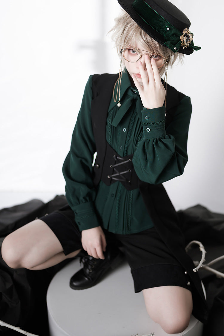Overture Middle Ages Ouji Fashion Gothic Lolita Long Vest 2 Colors
