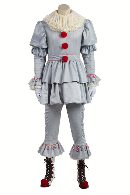 It Pennywise Gray Joker Suit Halloween Cosplay Costume Full Set