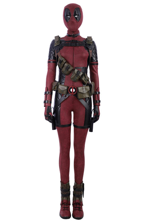 Comics Lady Deadpool Wanda Wilson Halloween Cosplay Costume Accessory Red/Black Headgear