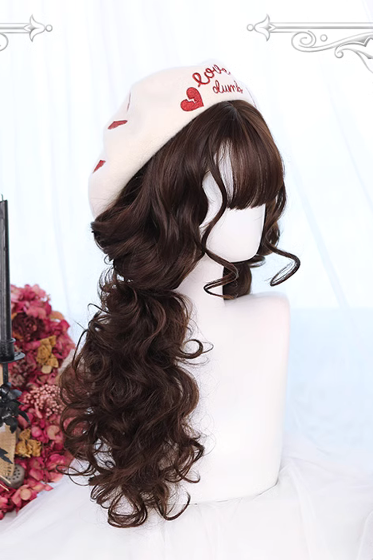 Wool Curl Medium Length Curly Hair Sweet Lolita Wigs