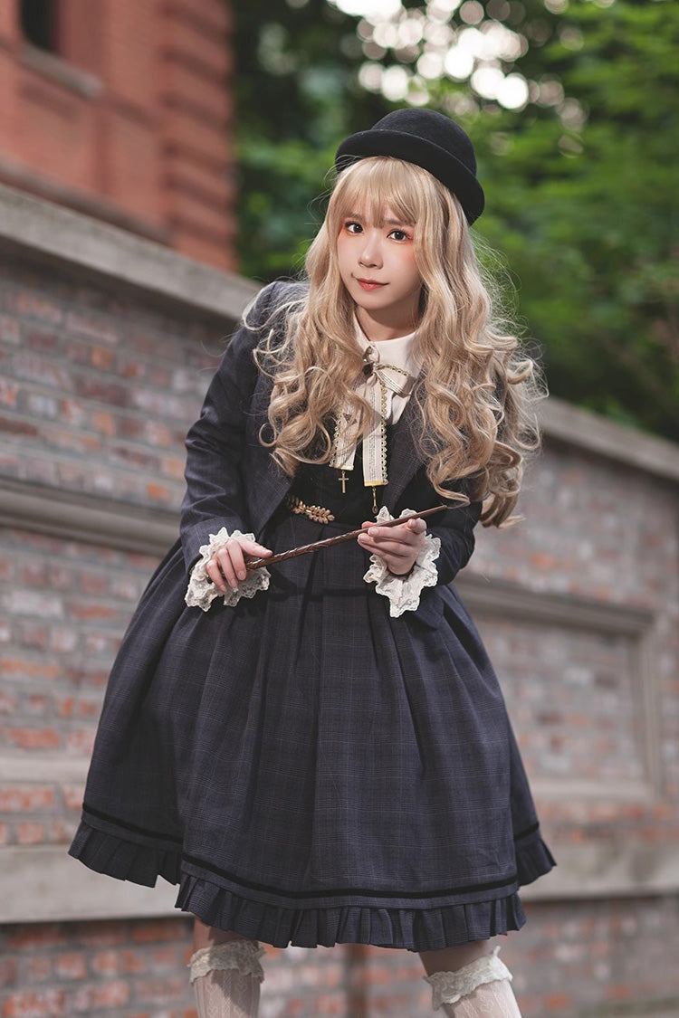 Princess Lost In The Fog Ruffle College Style Elegant Classic Lolita JSK Dress 2 Colors