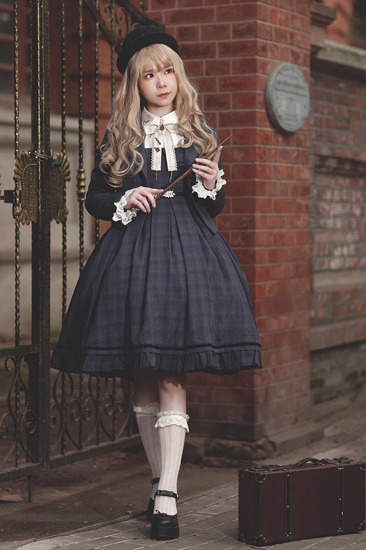 Princess Lost In The Fog Ruffle College Style Elegant Classic Lolita JSK Dress 2 Colors