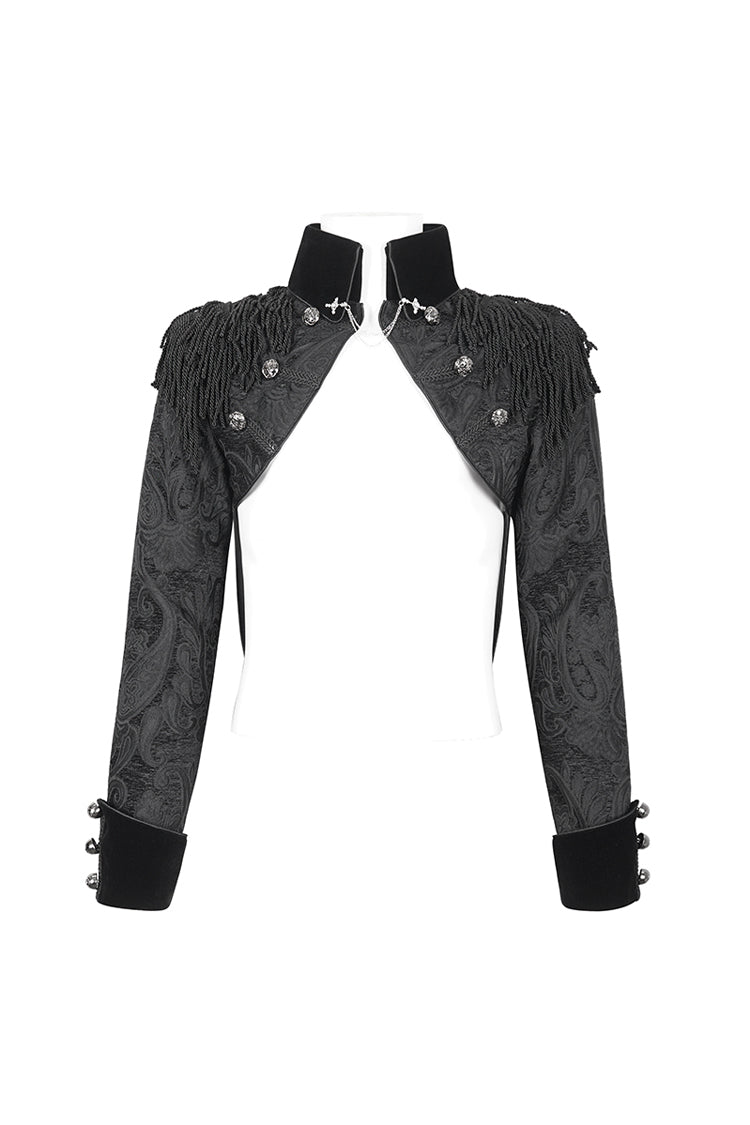 Black Tassels Swallow Tailed Men's Gothic Jacket