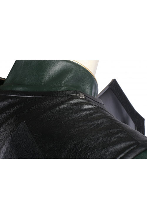トール ラグナロク ロキ ブラック バトル スーツ ハロウィン コスプレ衣装 ベストとマントと肩鎧
