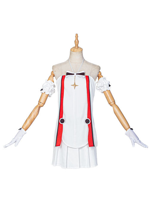 Genshin Impact Concert Klee Symphony Orchestra White Dress Halloween Cosplay Costume Full Set
