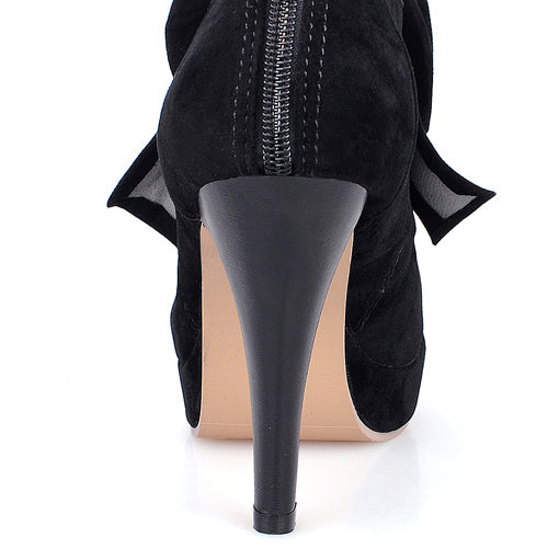 Elegant Pure Color Bowknot Round-toe Sweet Lolita High Heel Shoes