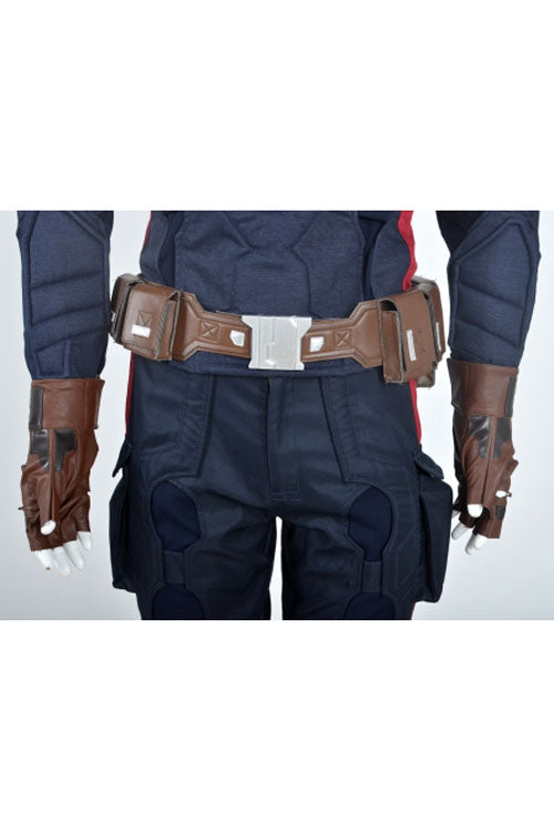 American Captain 2 Steve Rogers Blue Cosplay Costume Full Set