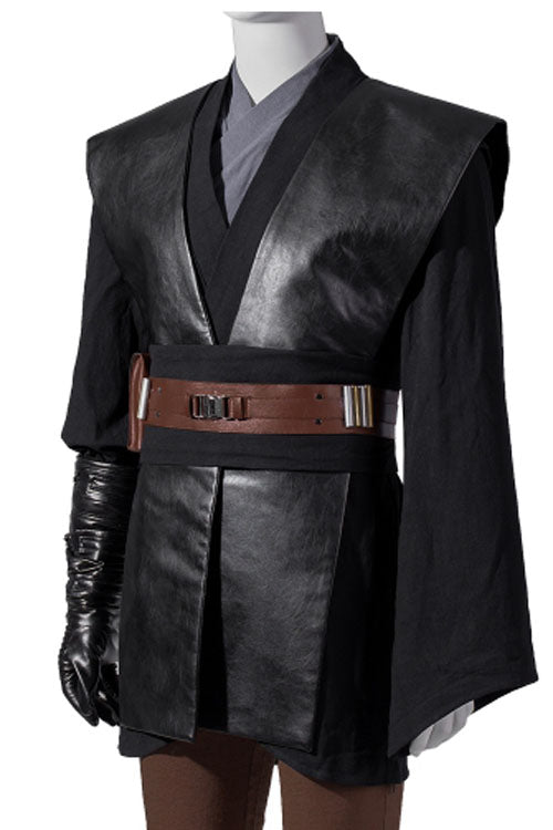 TV Drama Obi-Wan Kenobi Anakin Skywalker Black Outfit Halloween Cosplay Costume Accessories Leather Outer Shoulder Straps
