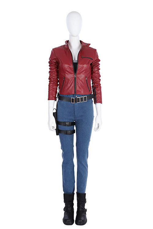 Resident Evil Biohazard Re 2 Claire Redfield Halloween Cosplay Costume Blue Trousers