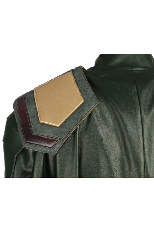 トール ラグナロク ロキ ブラック バトル スーツ ハロウィン コスプレ衣装 ベストとマントと肩鎧