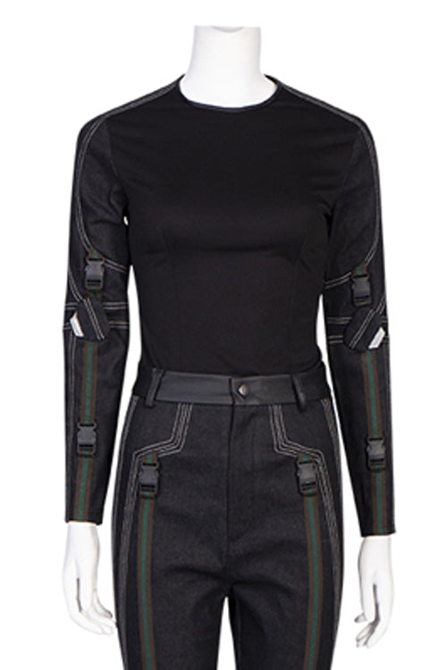 Hawkeye Season 1 Generation Black Widow Yelena Belova Halloween Cosplay Costume Black Long Sleeve Top