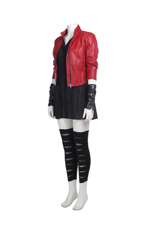 Avengers 2 Scarlet Witch Red Short Jacket Cosplay Costume Full Set