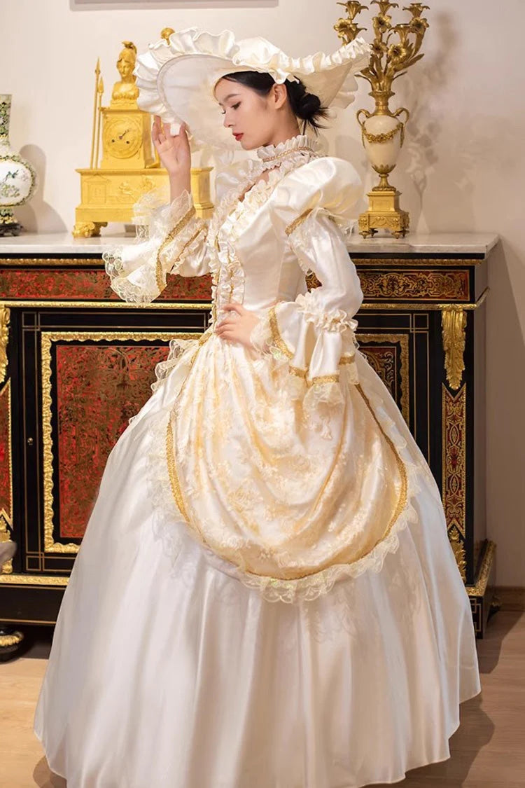 Champagne Medieval Court Cardigan Vintage Lolita Victorian Dress