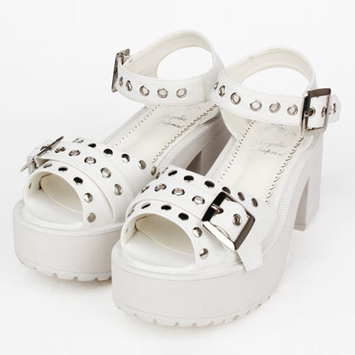 Rivet Decoration Platform High Heel Lolita Sandals