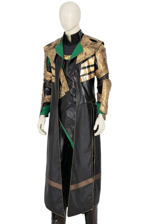 TV Drama Loki Armor Battle Suit Upgrade Version Halloween Cosplay Costume Accessories Black/Golden Belt