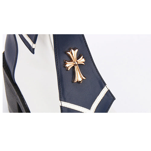 Navy Style Cross Decoration High Heel Sweet Lolita Boots